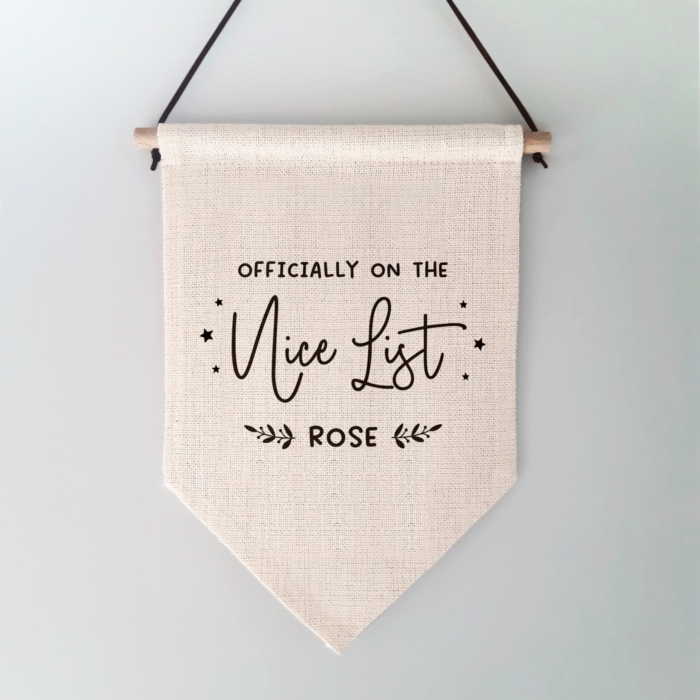Official Nice List Personalised Christmas Wall Hanging