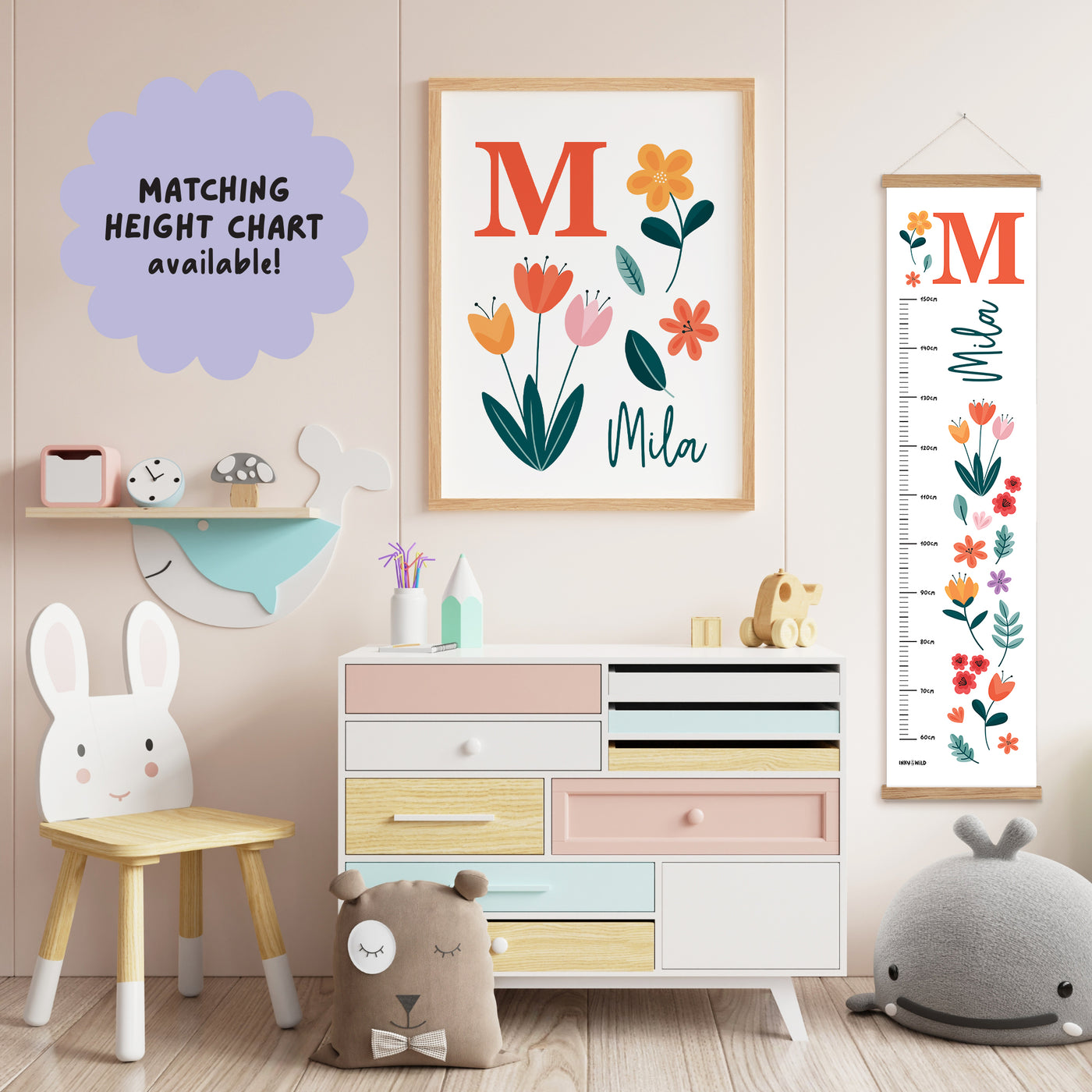 Personalised Children's Bold Blooms Print