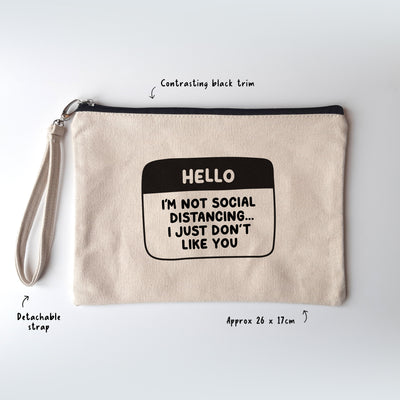 Social Distancing Canvas Pouch