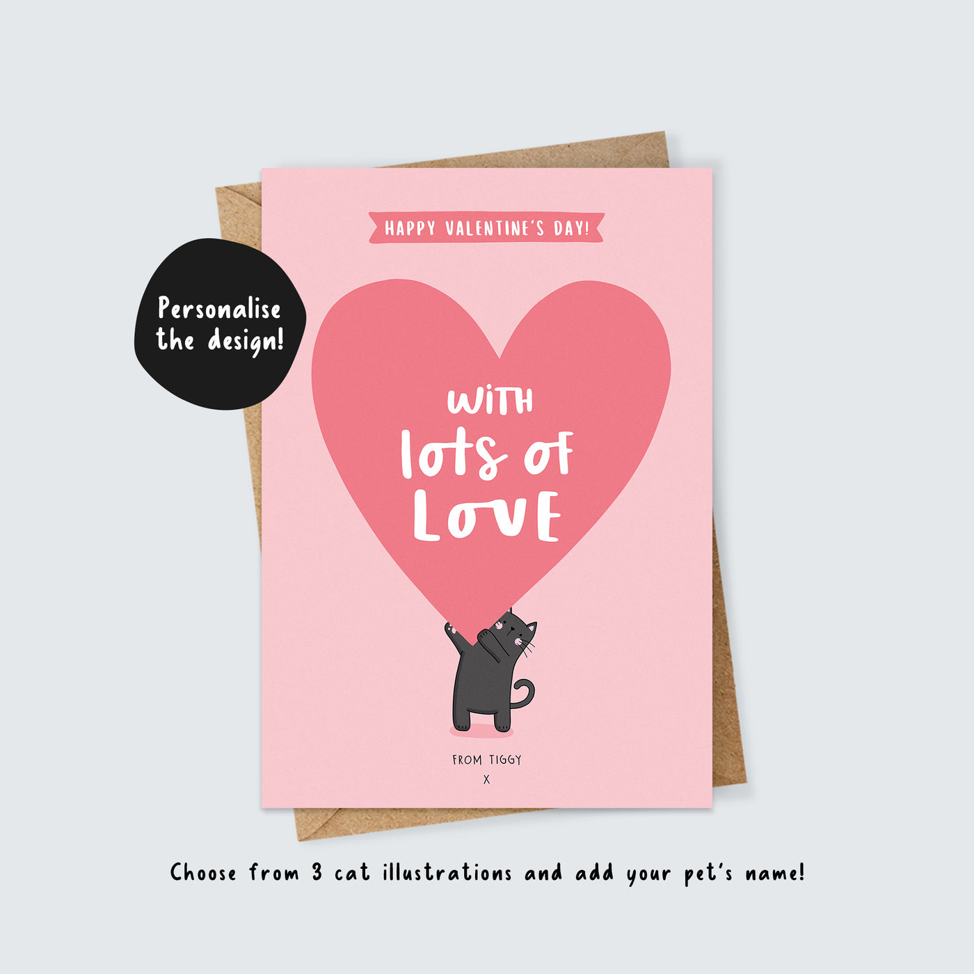 From the Cat Personalised Valentine's Day Card