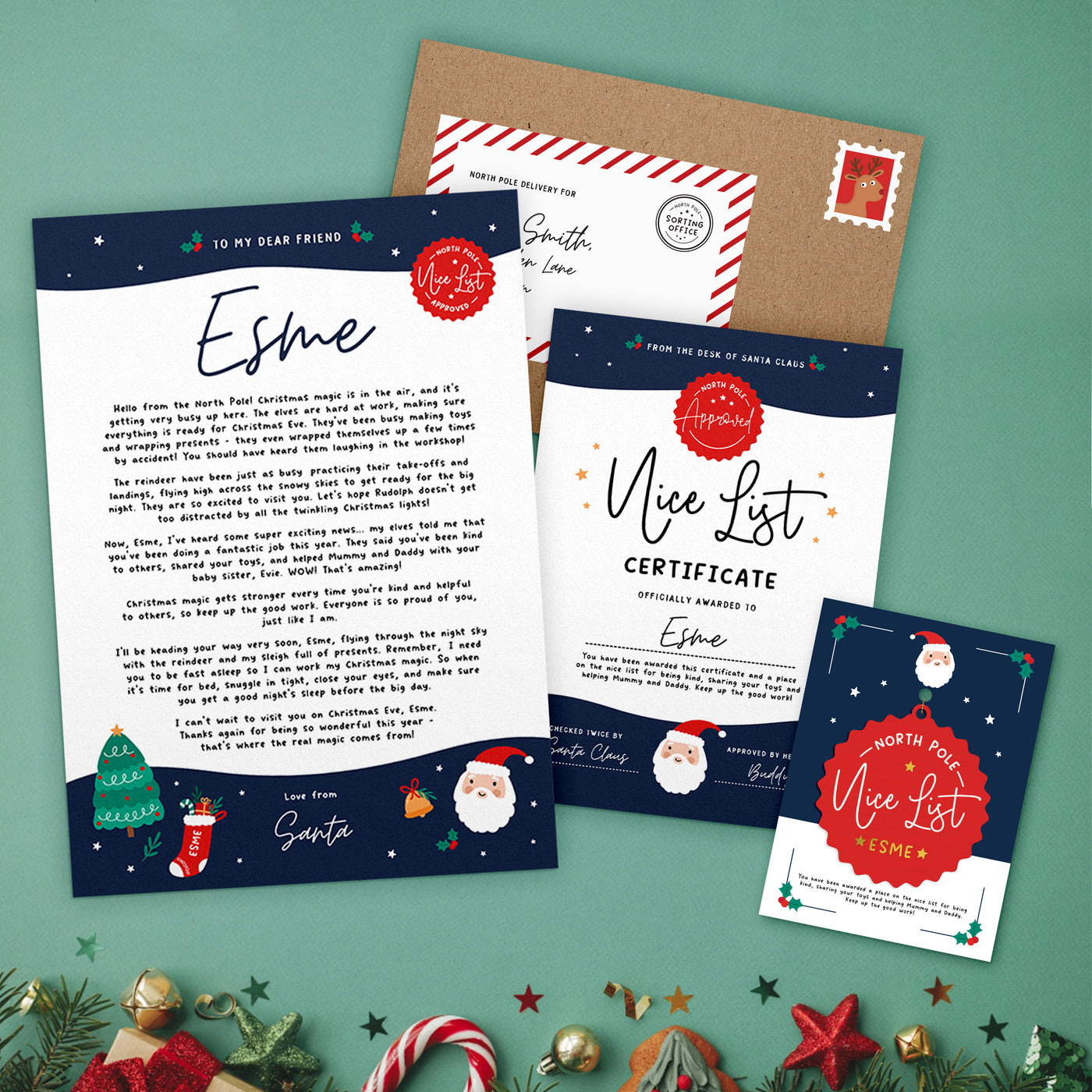 Personalised Letter From Santa Bundle - Starry Skies (NEW FOR 2024)