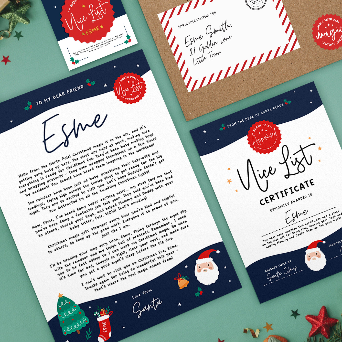 Personalised Letter From Santa Bundle - Starry Skies (NEW FOR 2024)