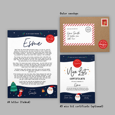 Personalised Letter From Santa Bundle - Starry Skies (NEW FOR 2024)