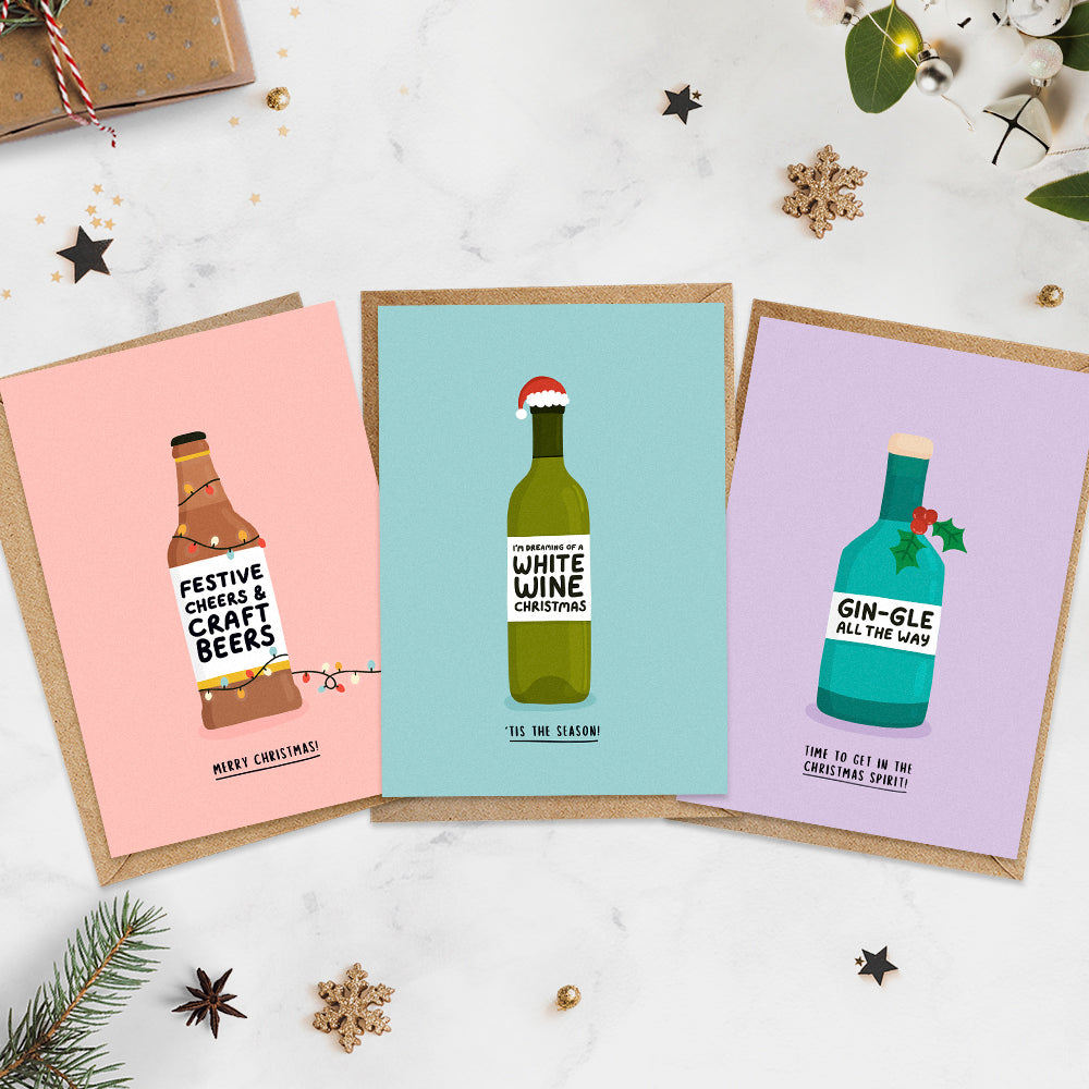 Boozy Christmas Card Multi-Pack