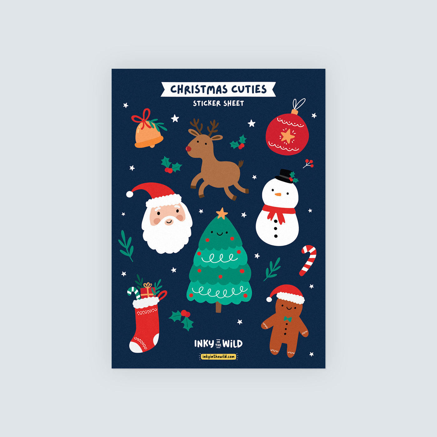 Christmas Cuties Sticker Sheet (A5)