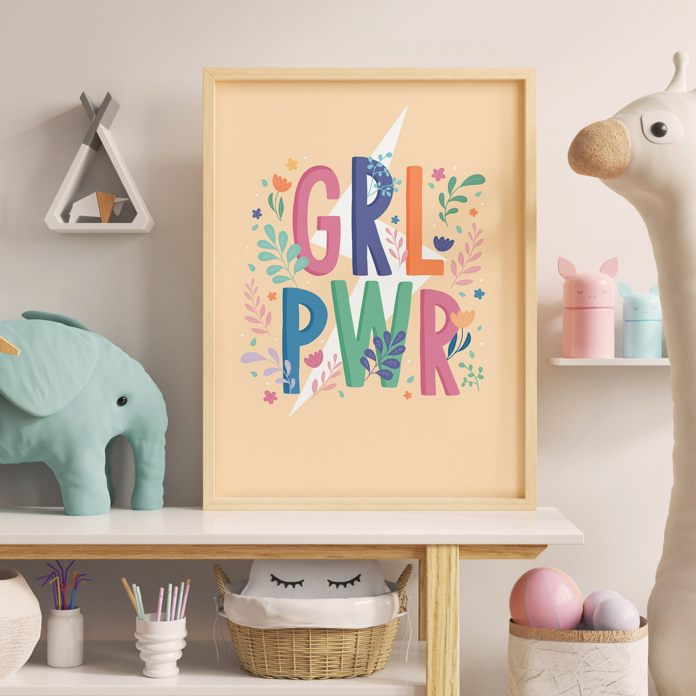 Girl Power Floral Print