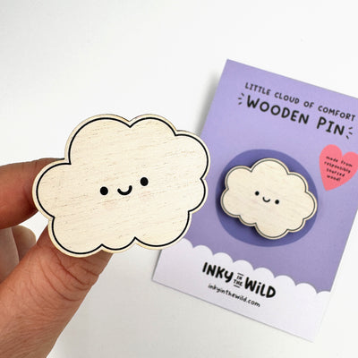 Little Cloud of Comfort Wooden Pin or Magnet