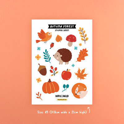 Autumn Forest Sticker Sheet (A5)