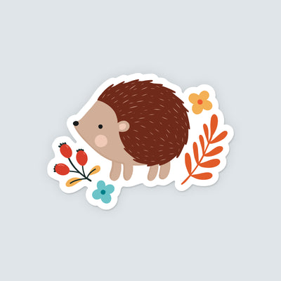 Autumn Hedgehog Vinyl Sticker