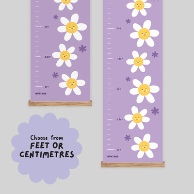 Lazy Daisies Personalised Children's Height Chart