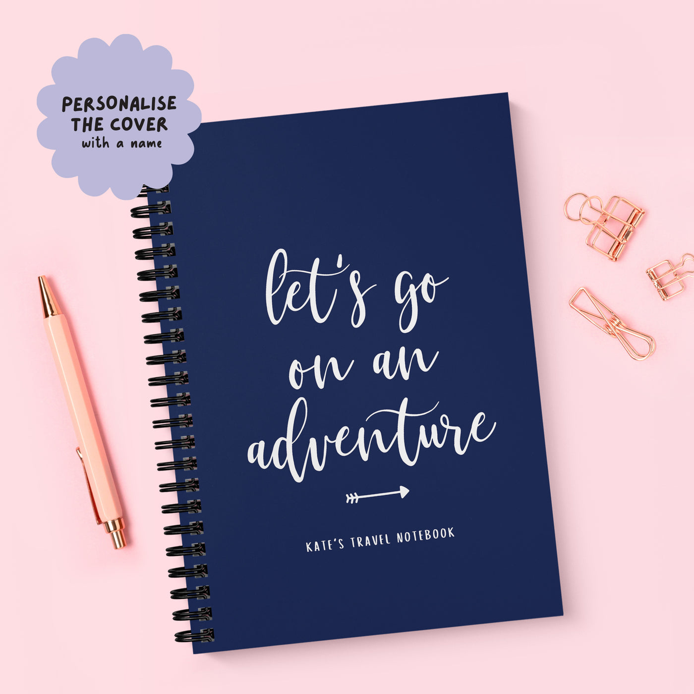 Let's Go On An Adventure Spiral Bound Notebook (A5)