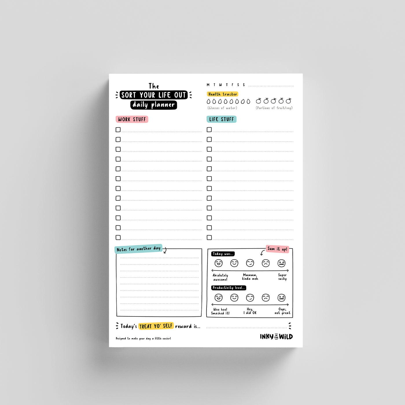 Wholesale - 10 x Sort Your Life Out Daily Planners 10 x | 10 x Sort Your Life Out Meal Planners