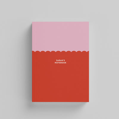 Personalised Scallop Hardback Notebook (A5)