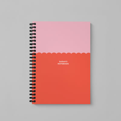 Colour Block Scallop Spiral Bound Notebook (A5)