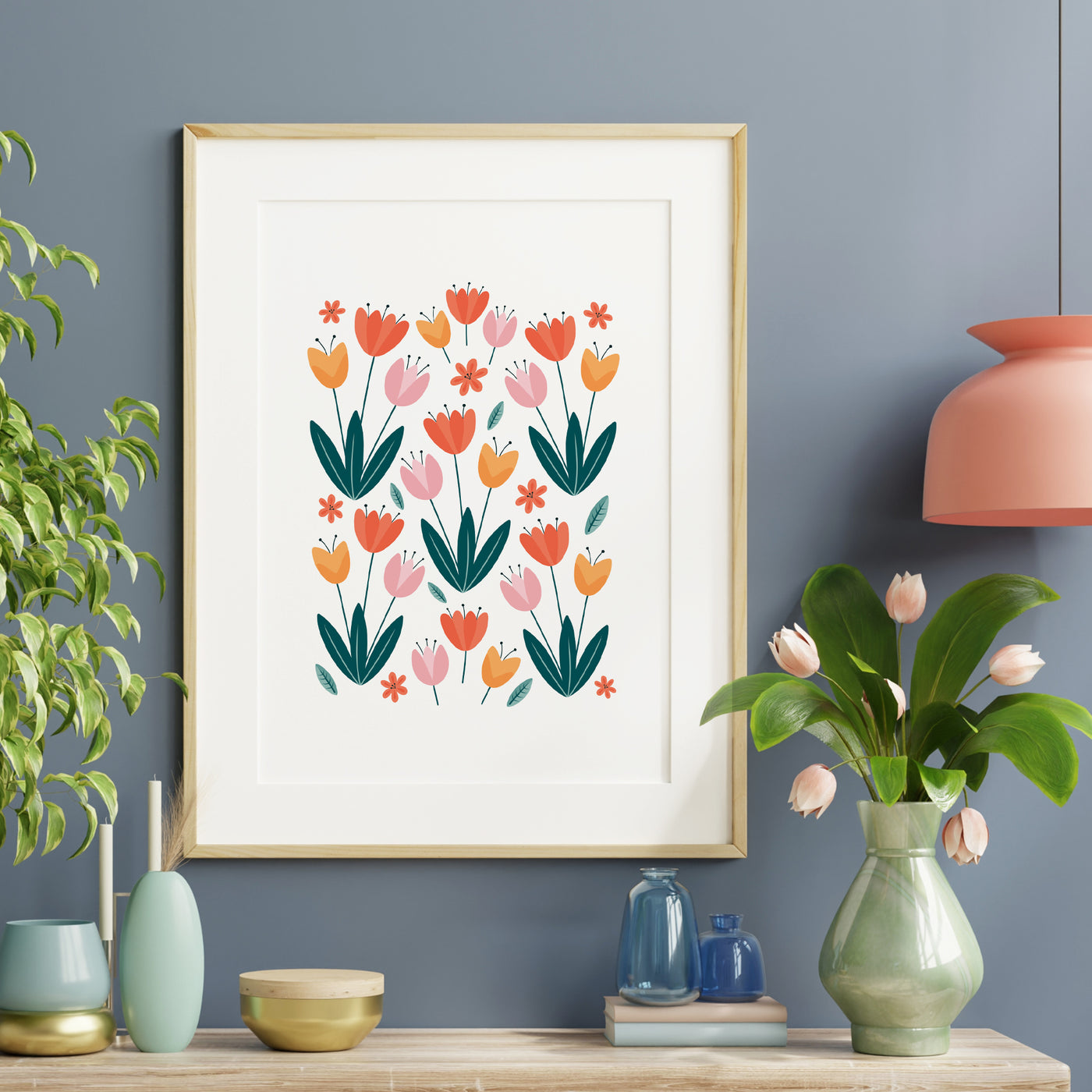 Bold Blooms Pattern Print