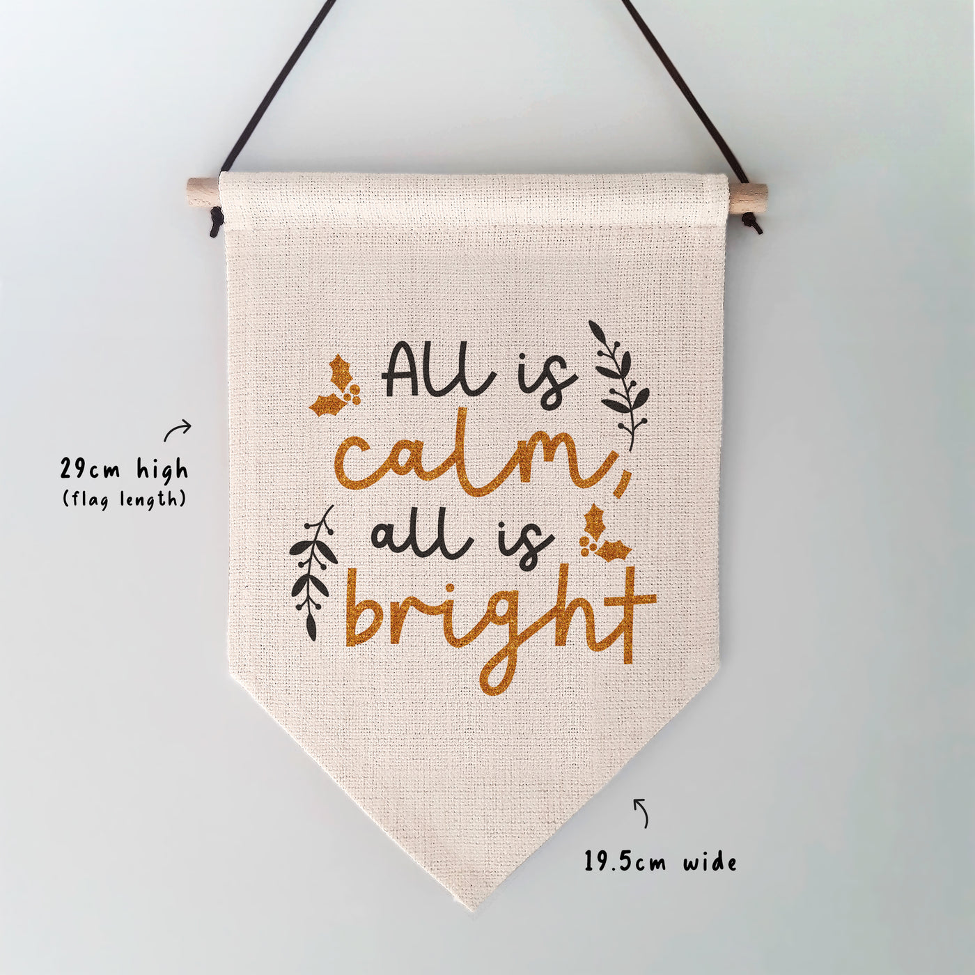 All is Calm All is Bright Christmas Wall Hanging