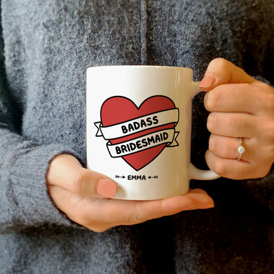 Badass Bridesmaid Personalised Mug