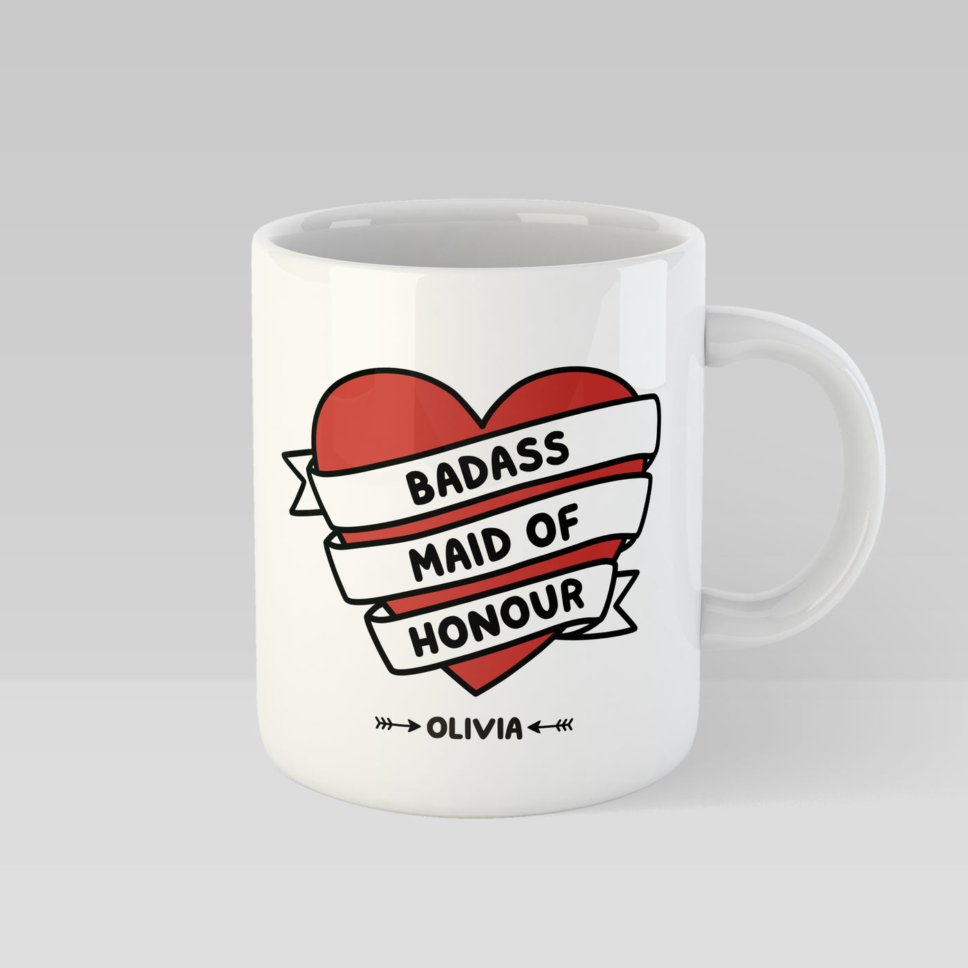 Badass Maid of Honour/Honor Personalised Mug