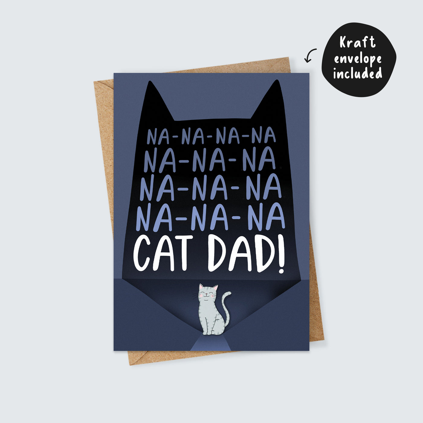 Batman Theme Cat Dad Card