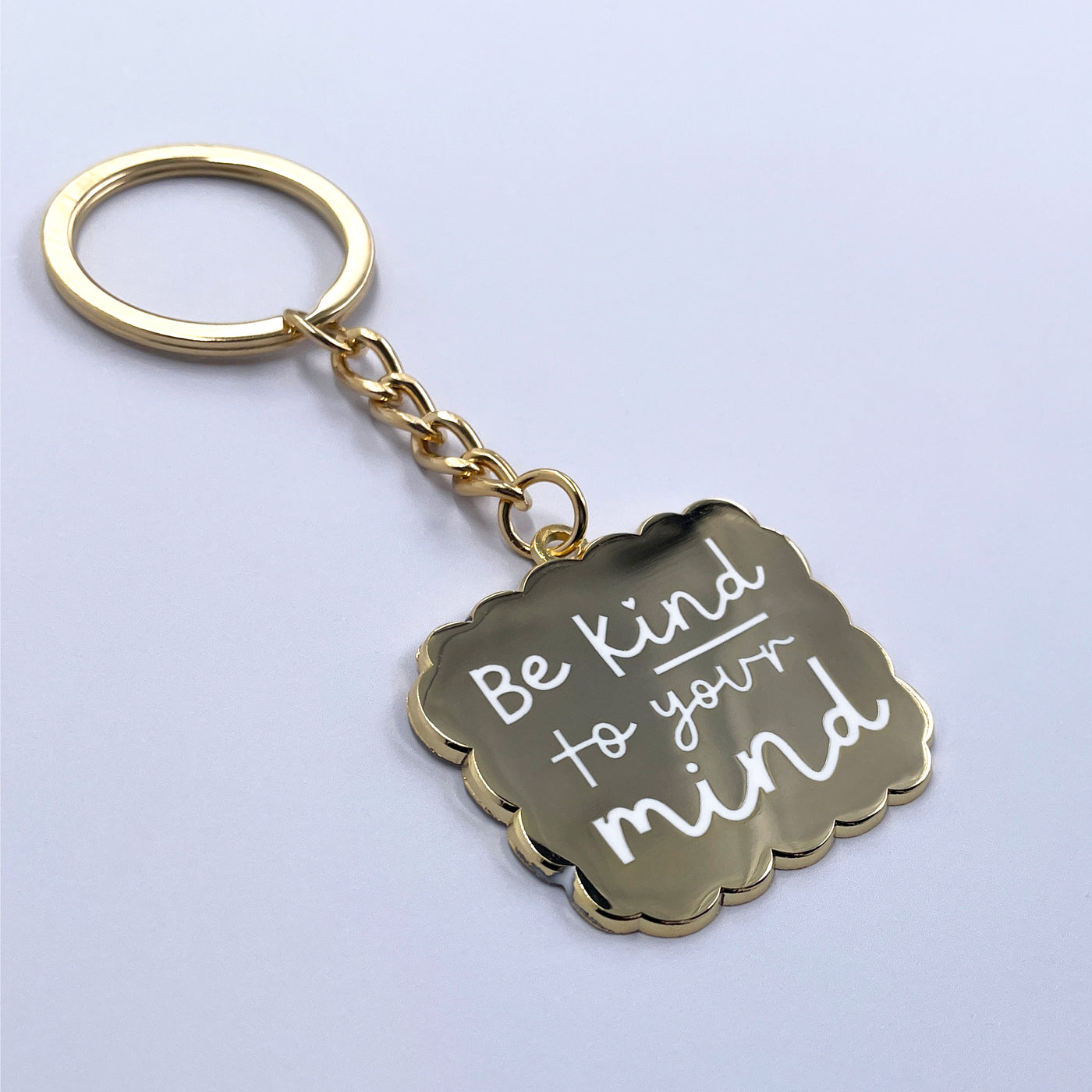 Be Kind to Your Mind Enamel Keychain