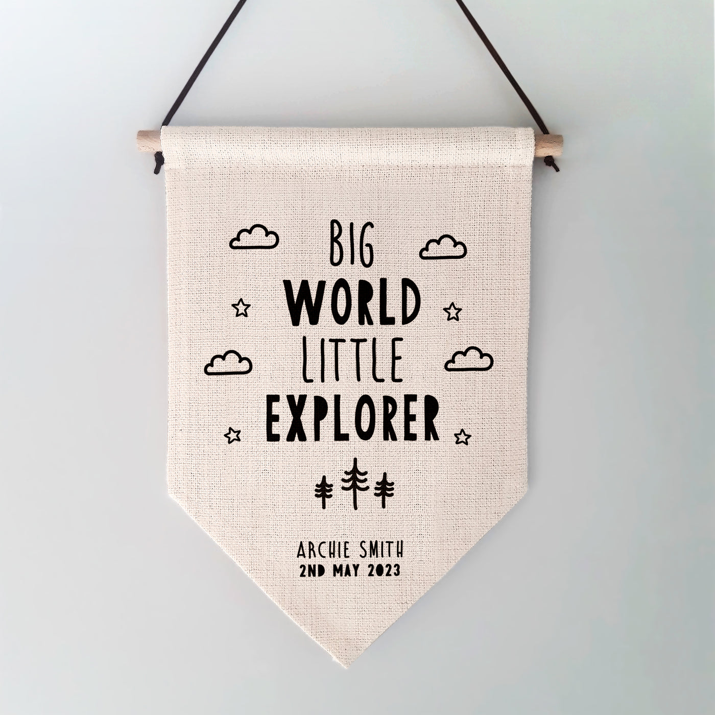 Big World Little Explorer Personalised Children's Wall Hanging
