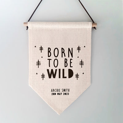 Born To Be Wild Personalised Children's Wall Hanging