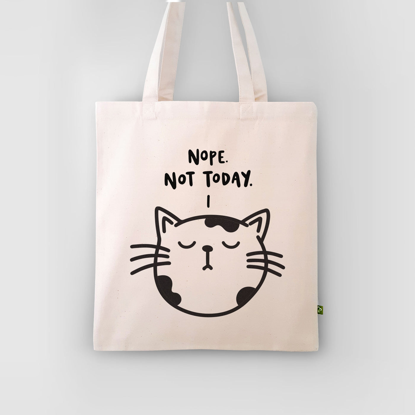 Sassy Cat Nope Not Today Cotton Tote Bag