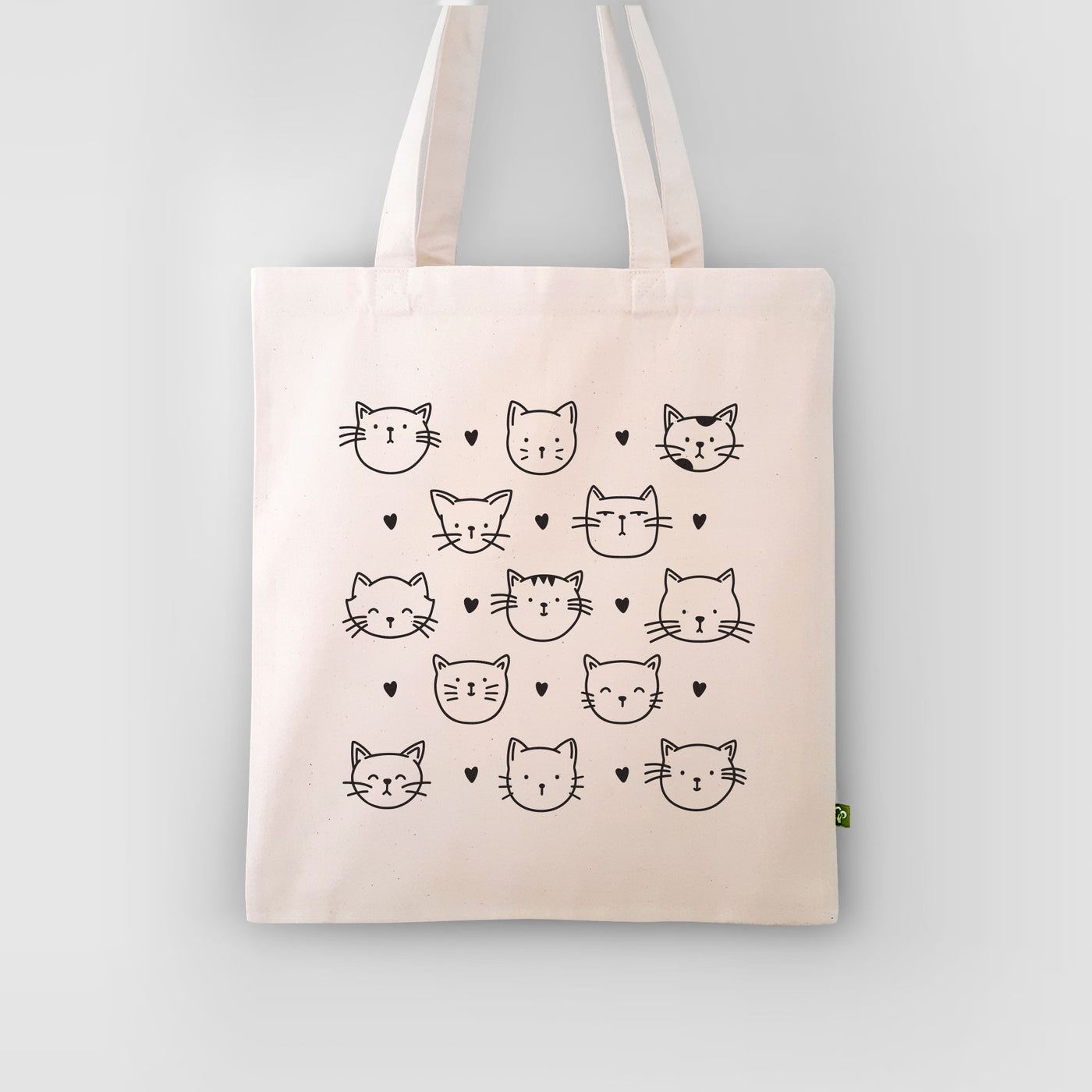 Cat Pattern Cotton Tote Bag