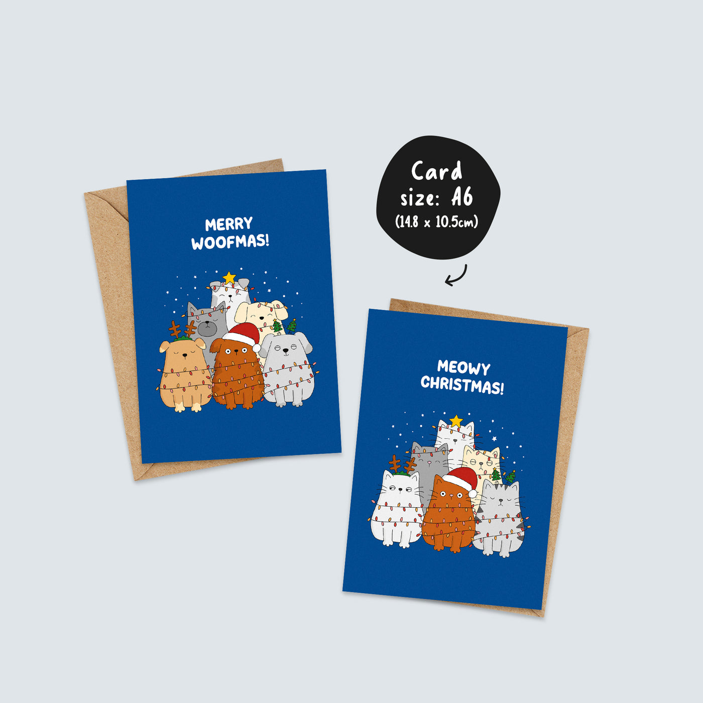 Cats and Dogs Christmas Card Multi-Pack