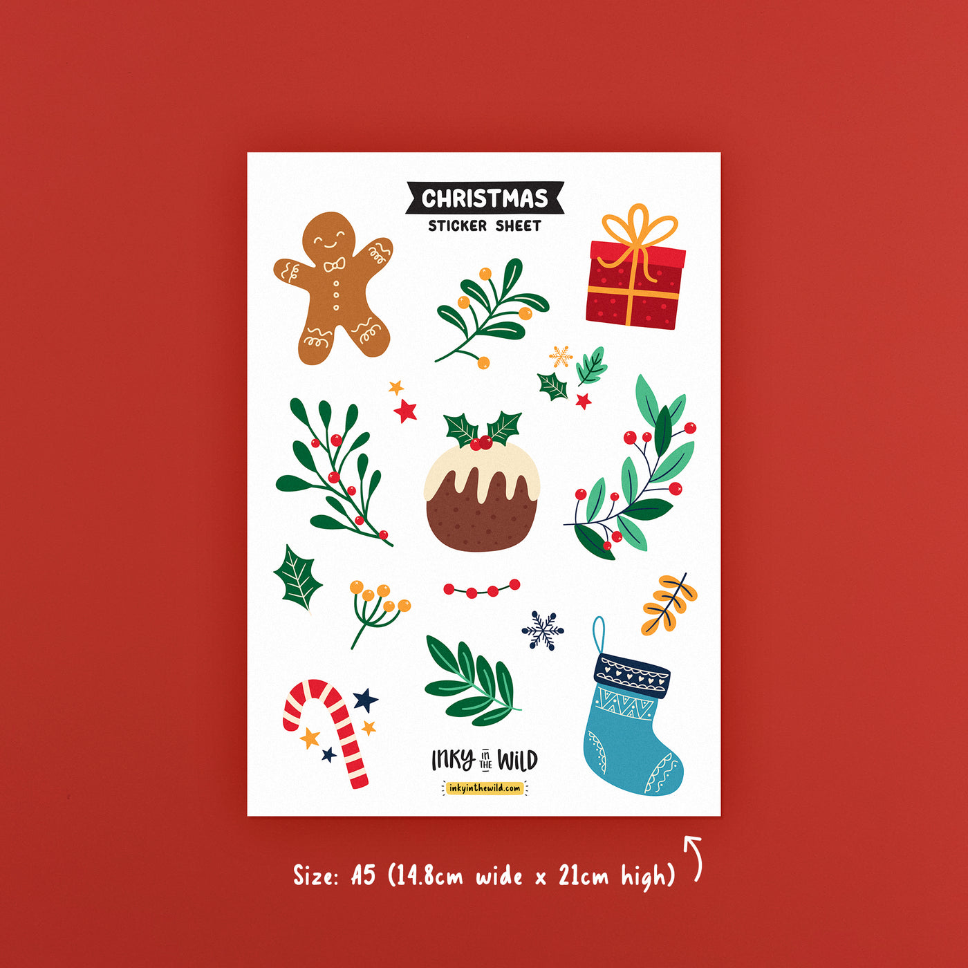 Christmas Sticker Sheet (A5)