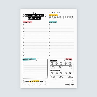 SECONDS SALE - Sort Your Life Out Daily Planner Notepad - MINOR DEFECTS