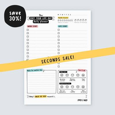 SECONDS SALE - Sort Your Life Out Daily Planner Notepad - MINOR DEFECTS