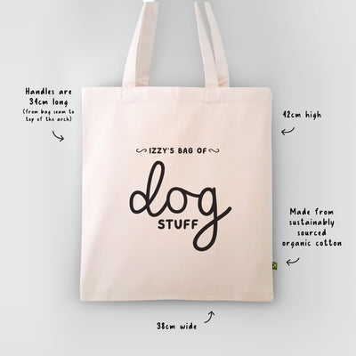 Personalised Dog Stuff Cotton Tote Bag