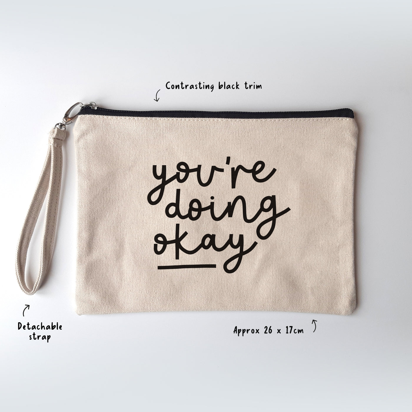 You're Doing Okay Canvas Pouch