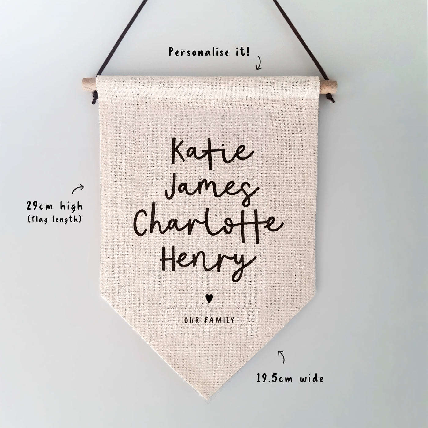 Our Family Personalised Wall Hanging