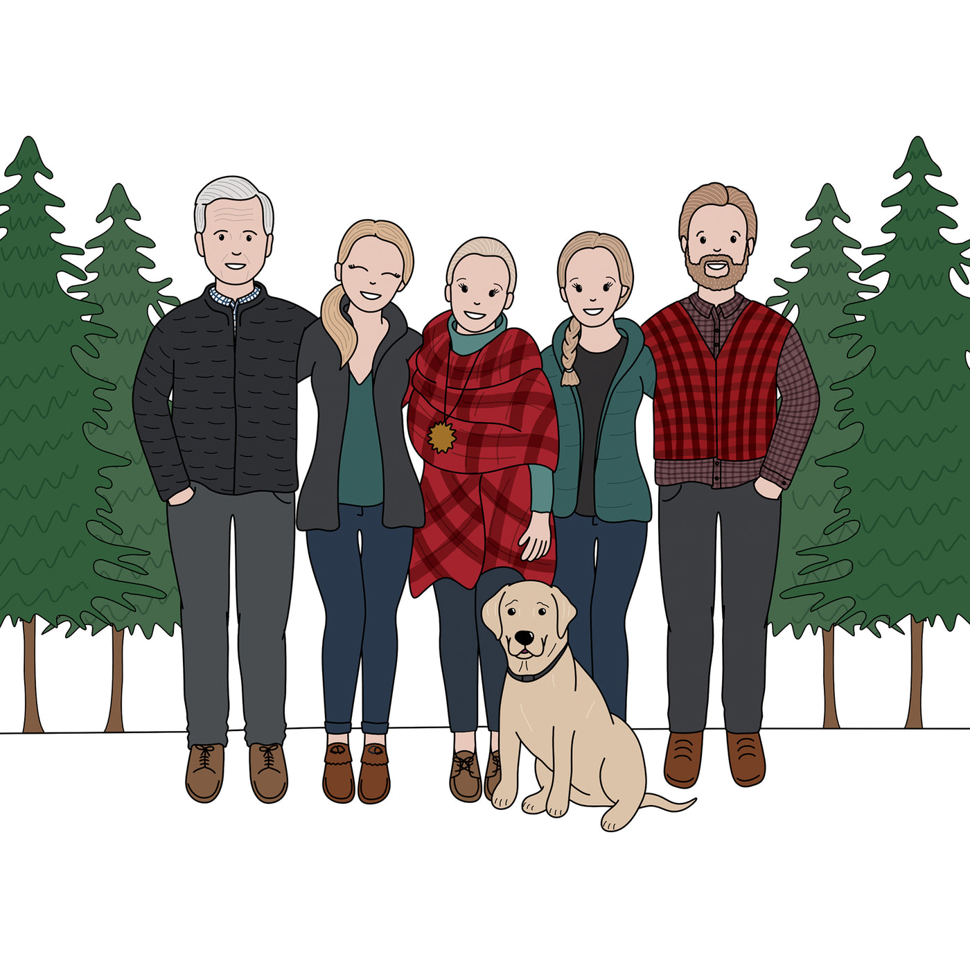 Printable Custom Family Portrait
