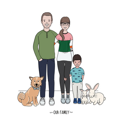 Custom Family Portrait (Unframed)