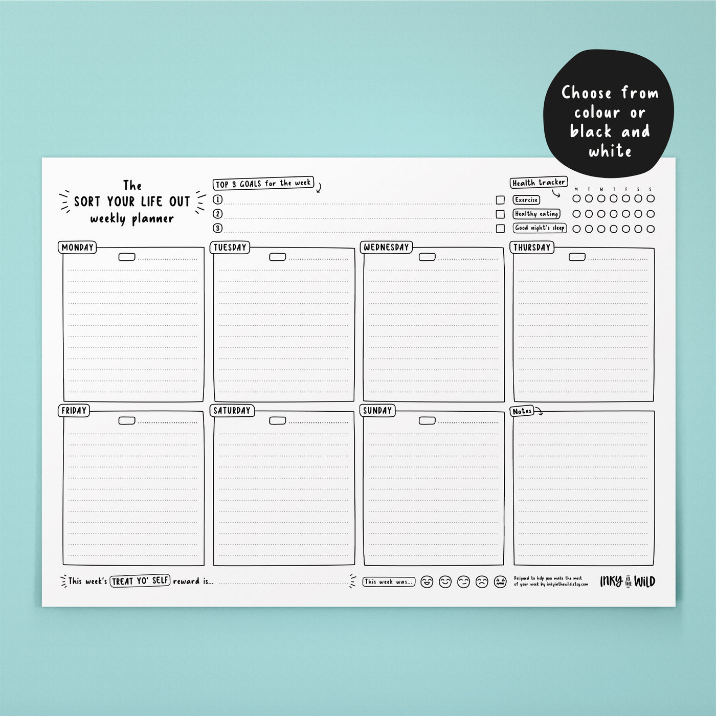 Printable Sort Your Life Out Weekly Planner (Instant Download)