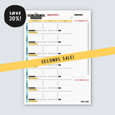 SECONDS SALE - Sort Your Life Out Meal Planner - MINOR DEFECTS