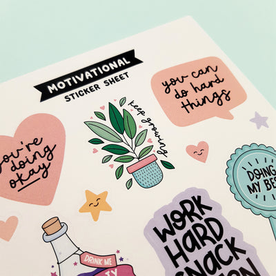 Motivational Sticker Sheet (A5)