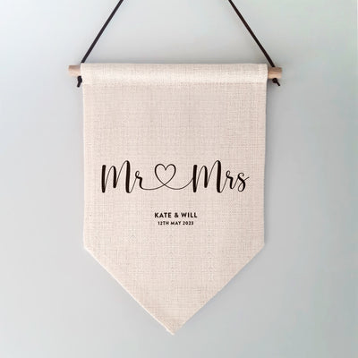 Mr and Mrs Personalised Wall Hanging