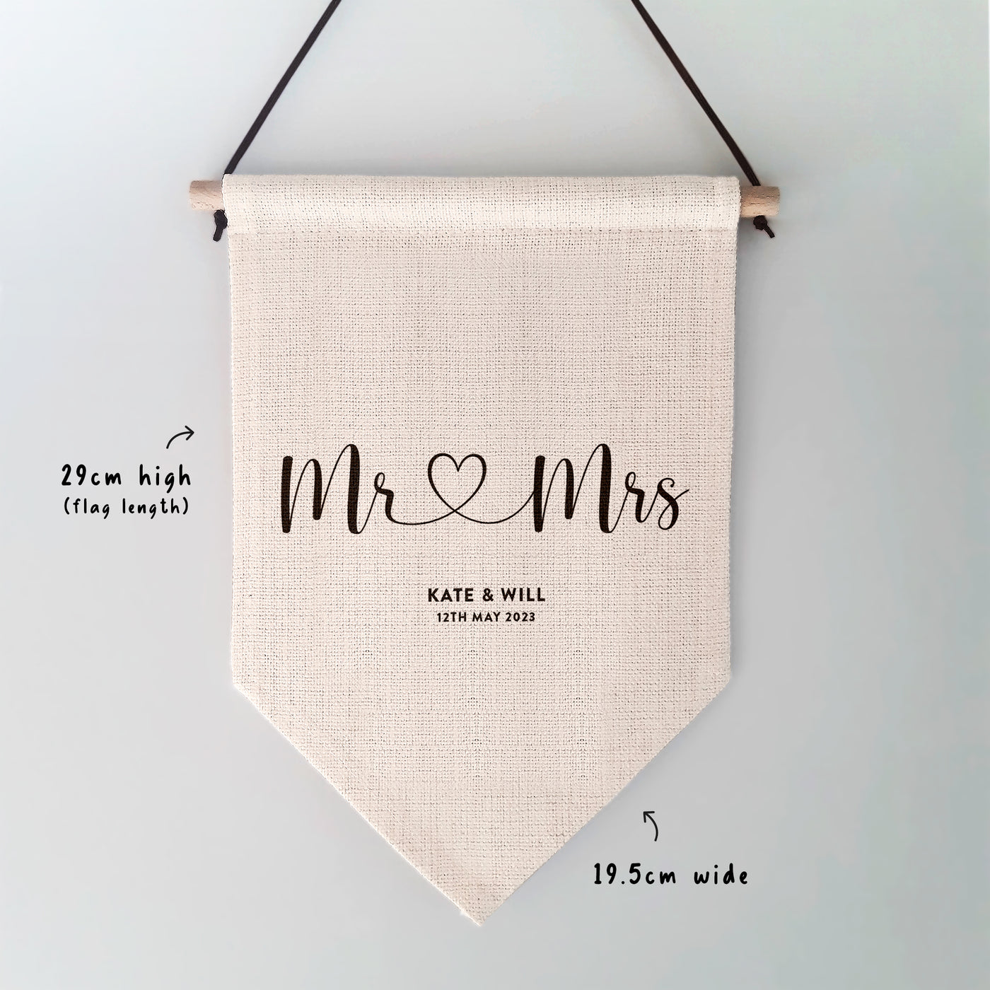 Mr and Mrs Personalised Wall Hanging