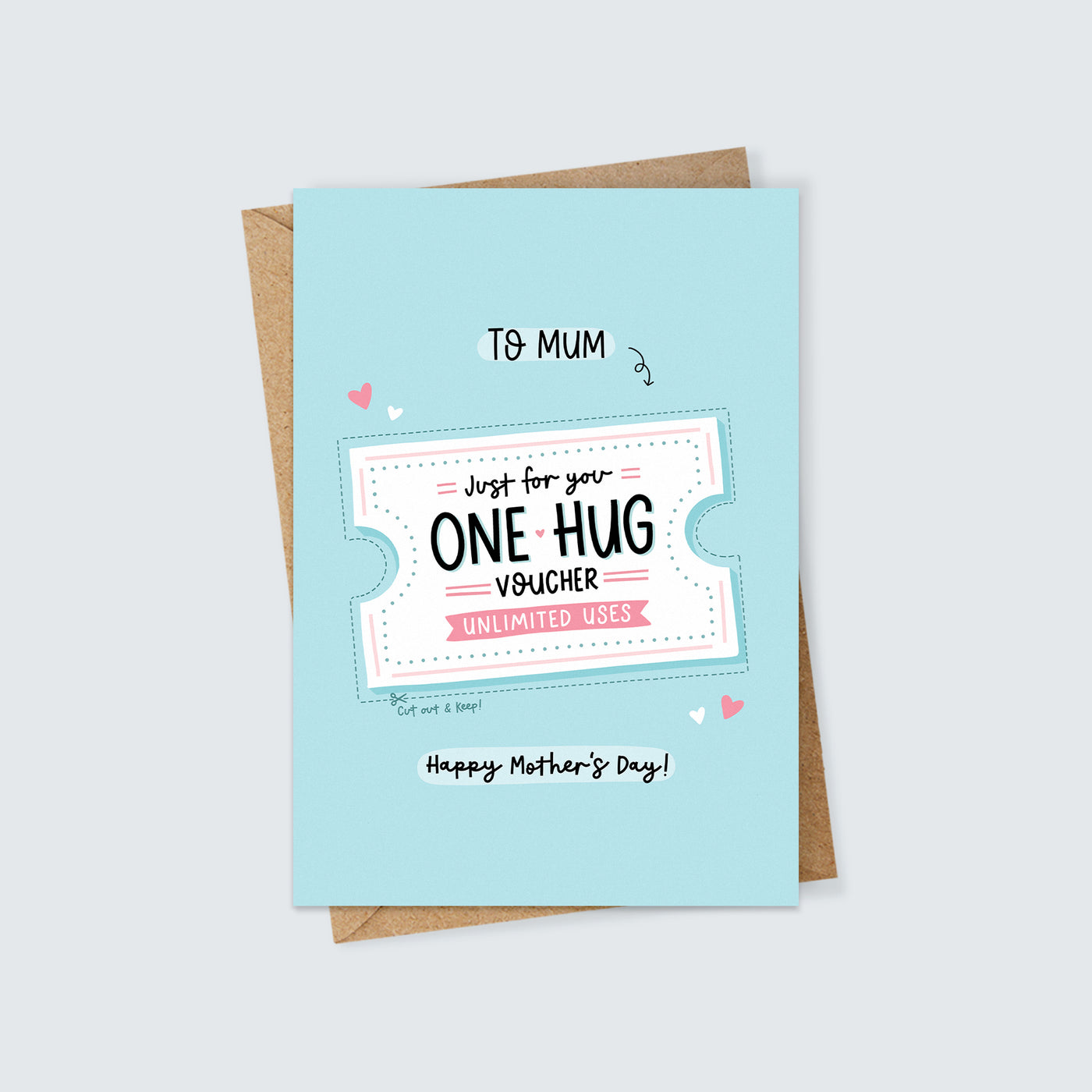 One Hug Voucher for Mum Mother's Day Card
