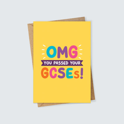 OMG You Passed Your GCSEs Card