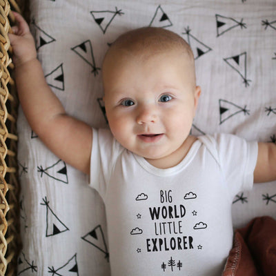 Big World Little Explorer Personalised Baby Bodysuit