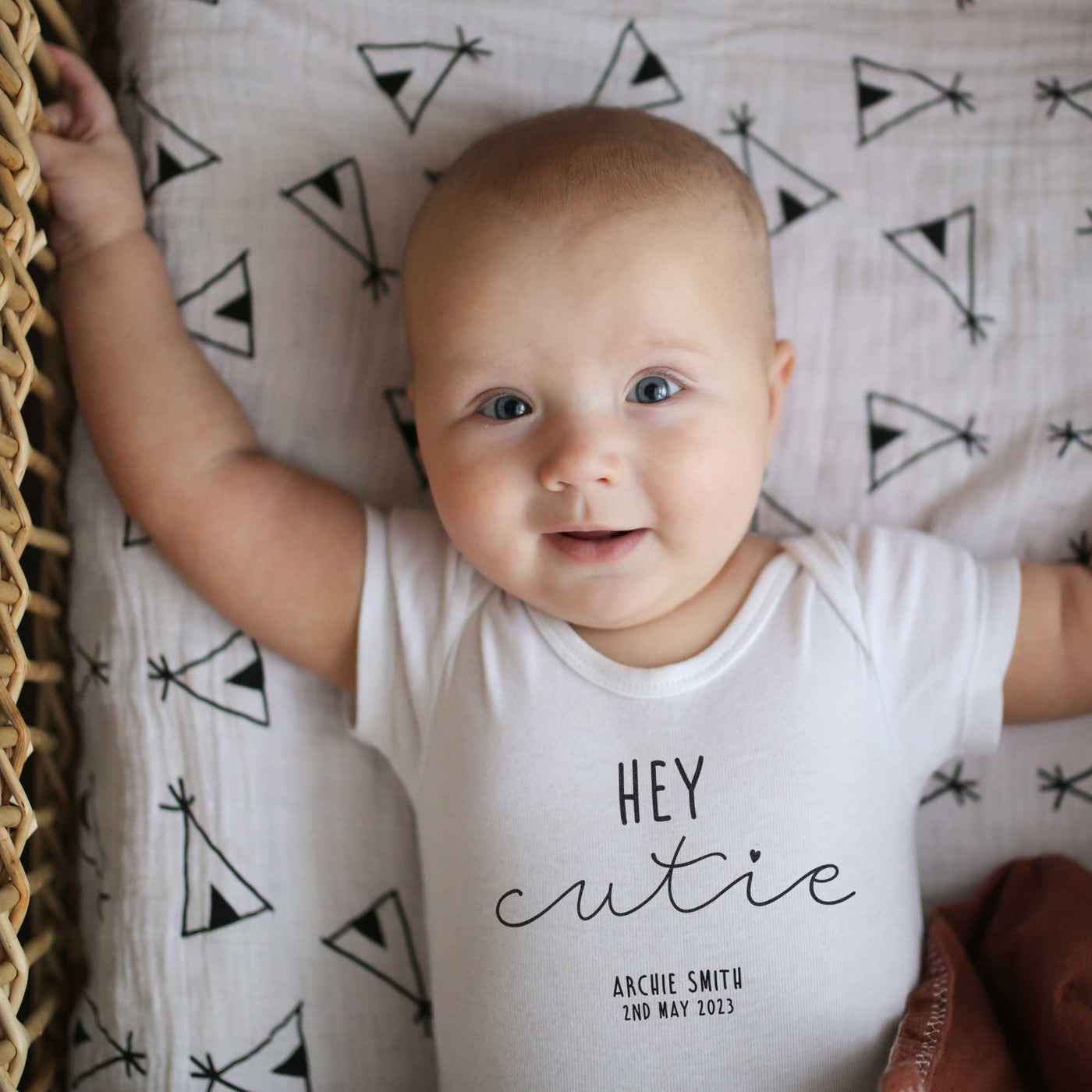 Hey Cutie Personalised Baby Bodysuit