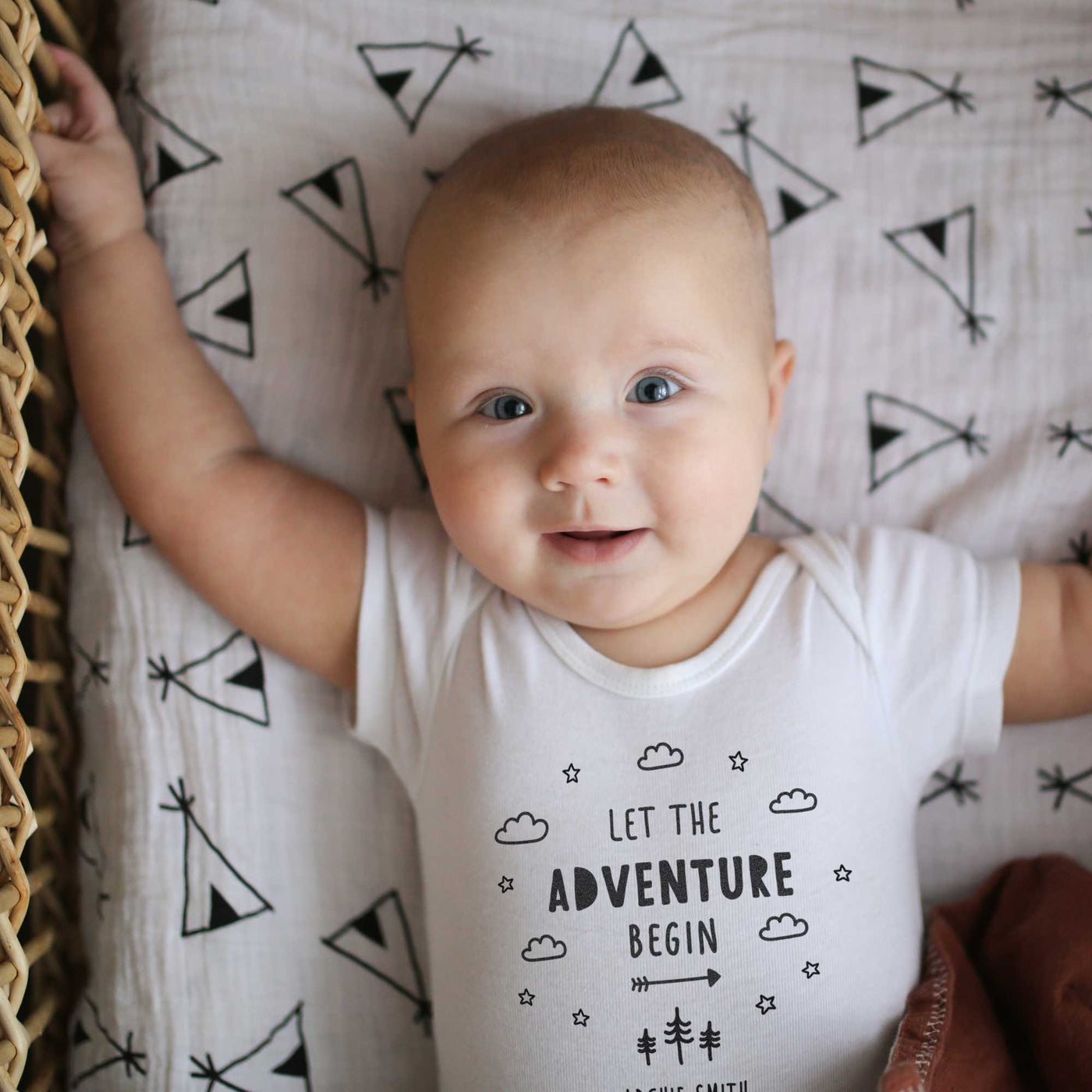 Let the Adventure Begin Personalised Baby Bodysuit