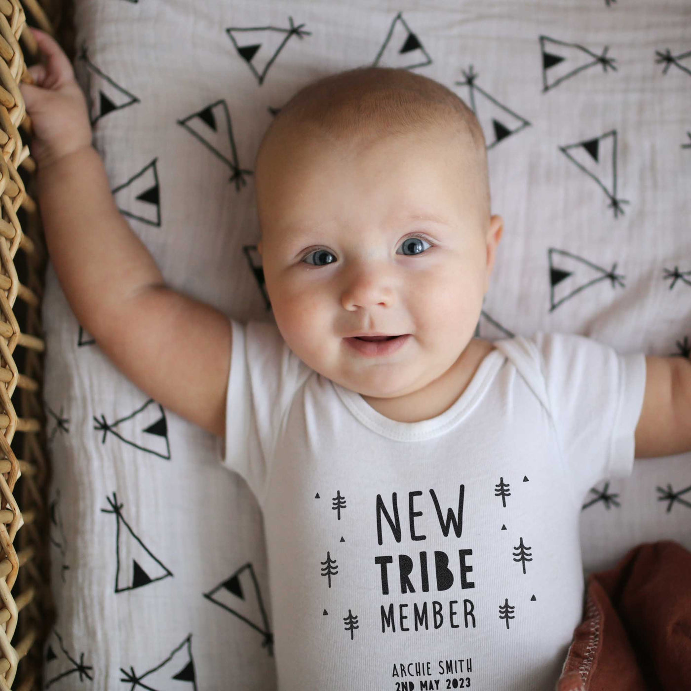 New Tribe Member Personalised Baby Bodysuit