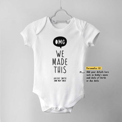 OMG We Made This Personalised Baby Bodysuit