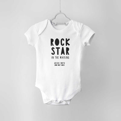 Rock Star in the Making Personalised Baby Bodysuit